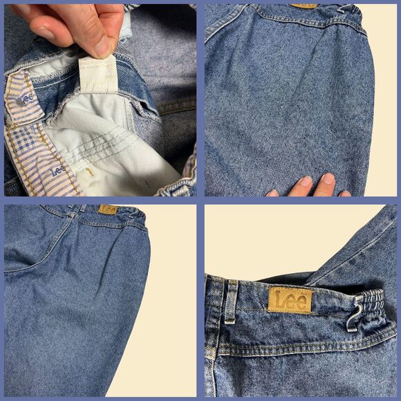 90s Lee 16P highrise jeans, vintage USA-made medium wash denim pants - Picture 4 of 7